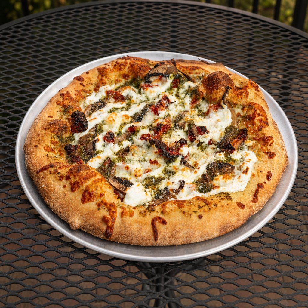 X-LRG Pesto Pizza.