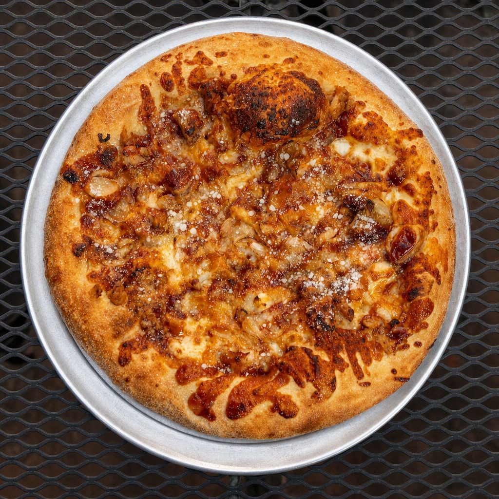 MED BBQ Pizza.