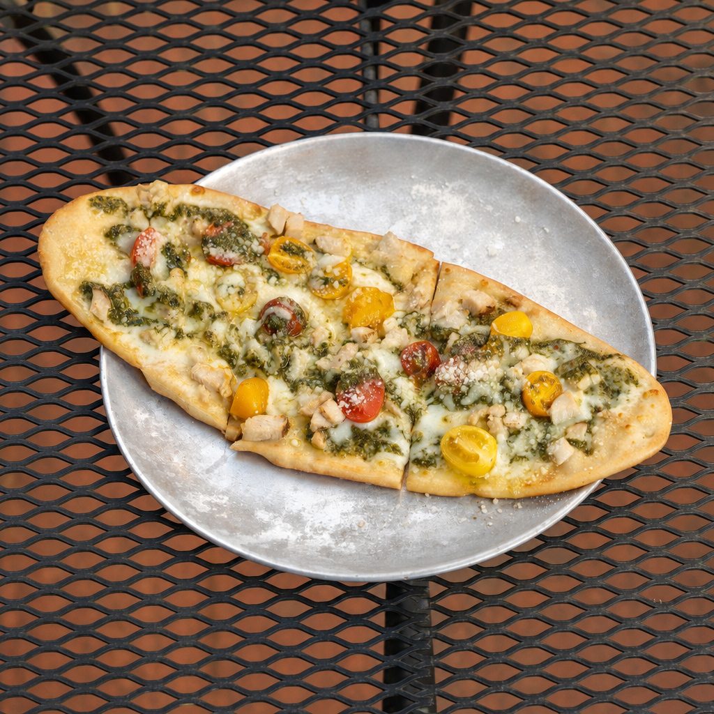 Chicken Pesto Flatbread.