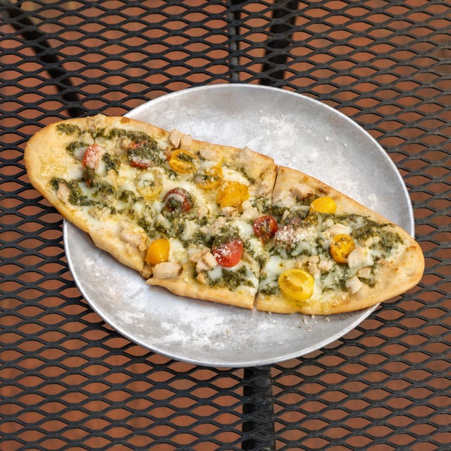 Chicken Pesto Flatbread.