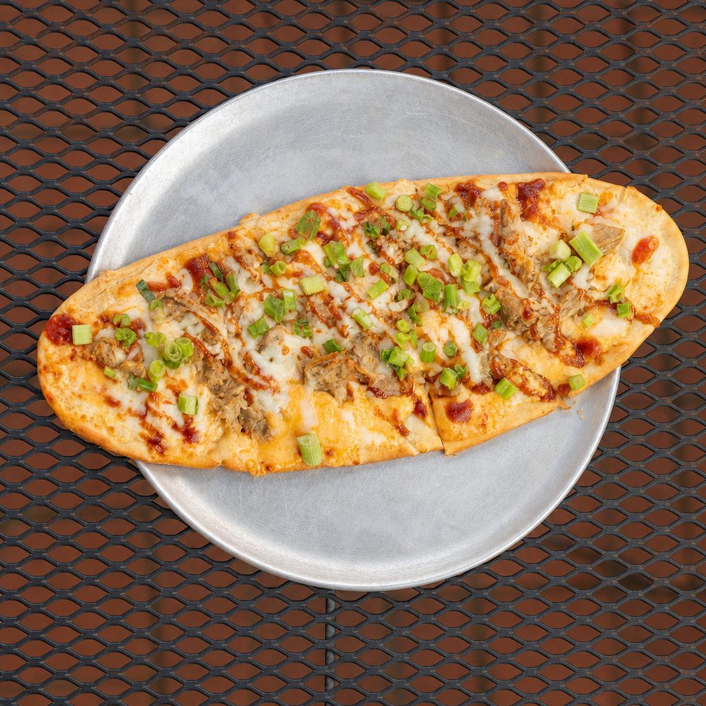BBQ Pimento Flatbread.
