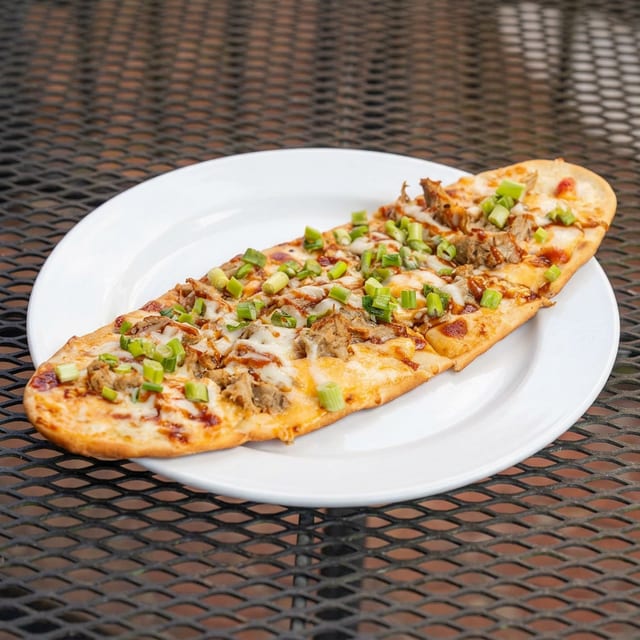 BBQ Pimento Flatbread.